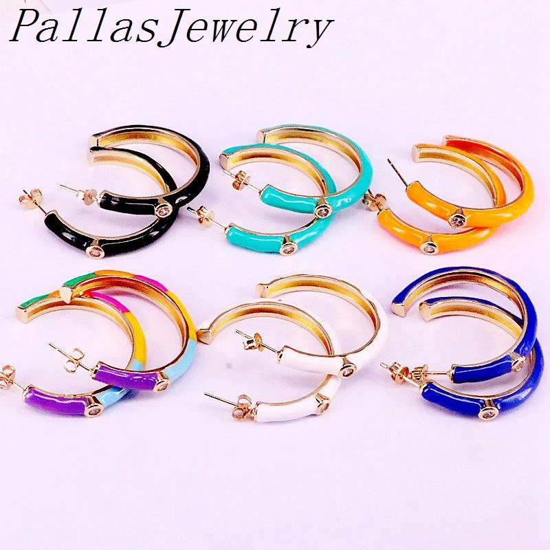 5 пар женские разноцветные серьги гвоздики с эмалью|Серьги-гвоздики| |