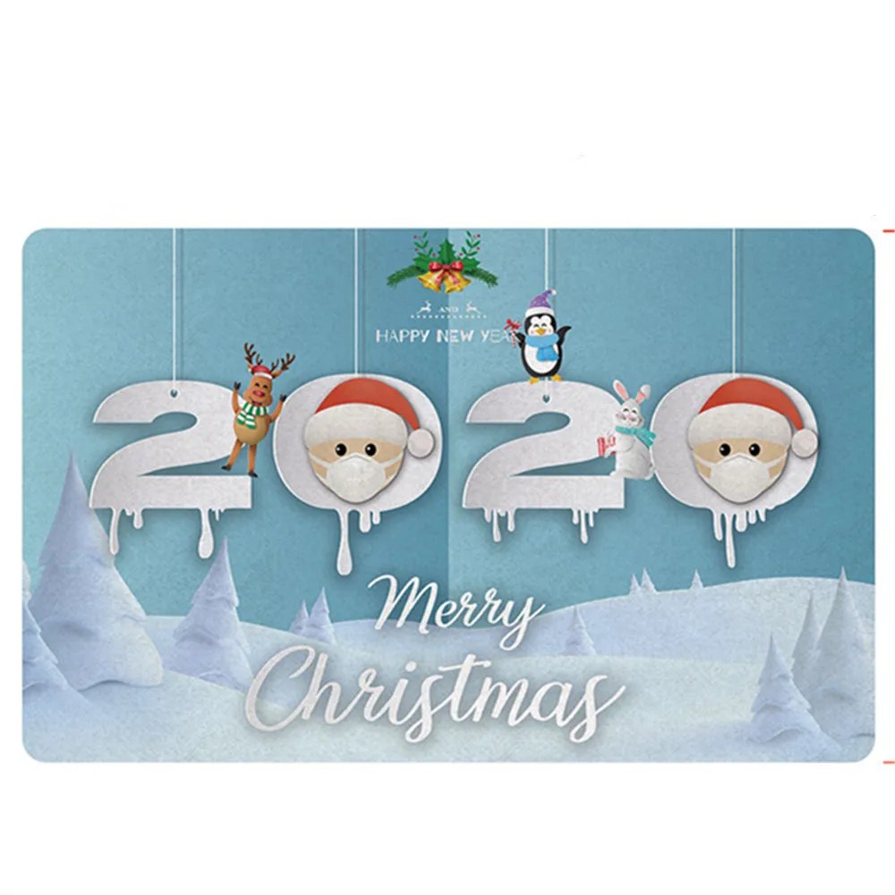 

Anti-Slip Welcome Doormat 2020 Quarantine Christmas Decoration Mat Hallway Floor Mat Christmas Area Rugs Front Door Mat Carpet