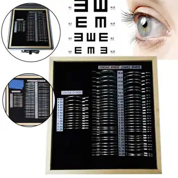 

68Pcs Trial Lens Case Optical Trial Lens Set Metal Rim with Aluminum Case