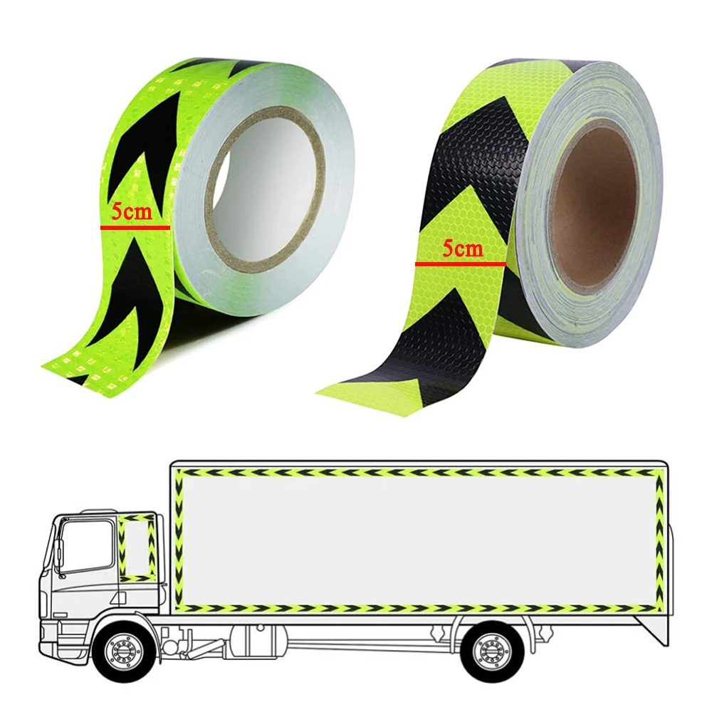 Truck Safety Warning Arrow Tape Strip  Reflective Strips Night Reflective