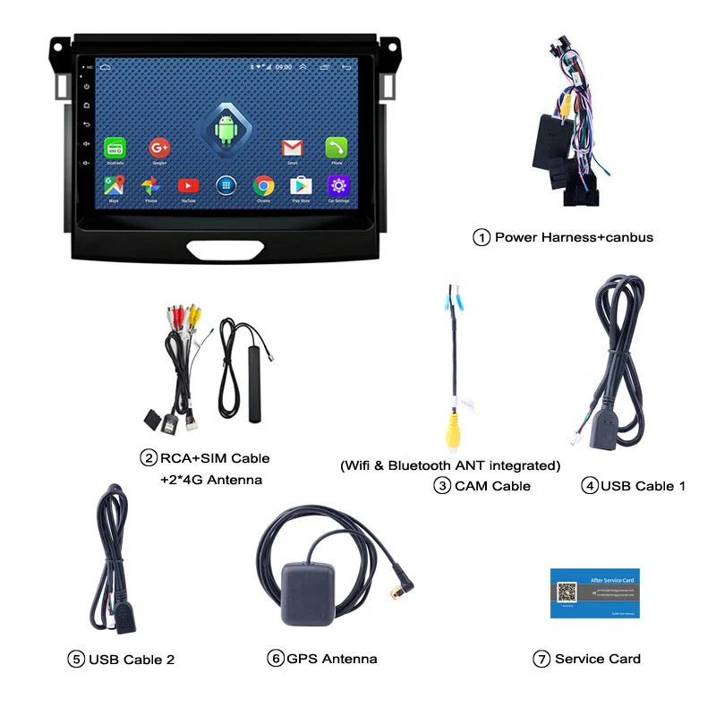 4G Lte все Netcom 9 дюймов Android 8,0 автомобильный Dvd Gps плеер для Ford Ranger встроенный радио видео Навигация Bt Wifi swc