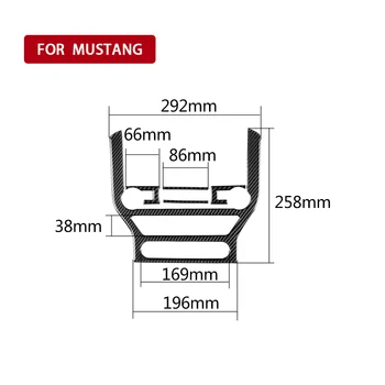 

For Ford Mustang 2015-2019 Decorative Stickers Interior Wear-resistant 5pcs