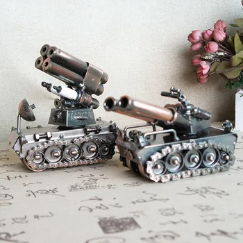 

Metal craft hand-made tank model with wheels tank