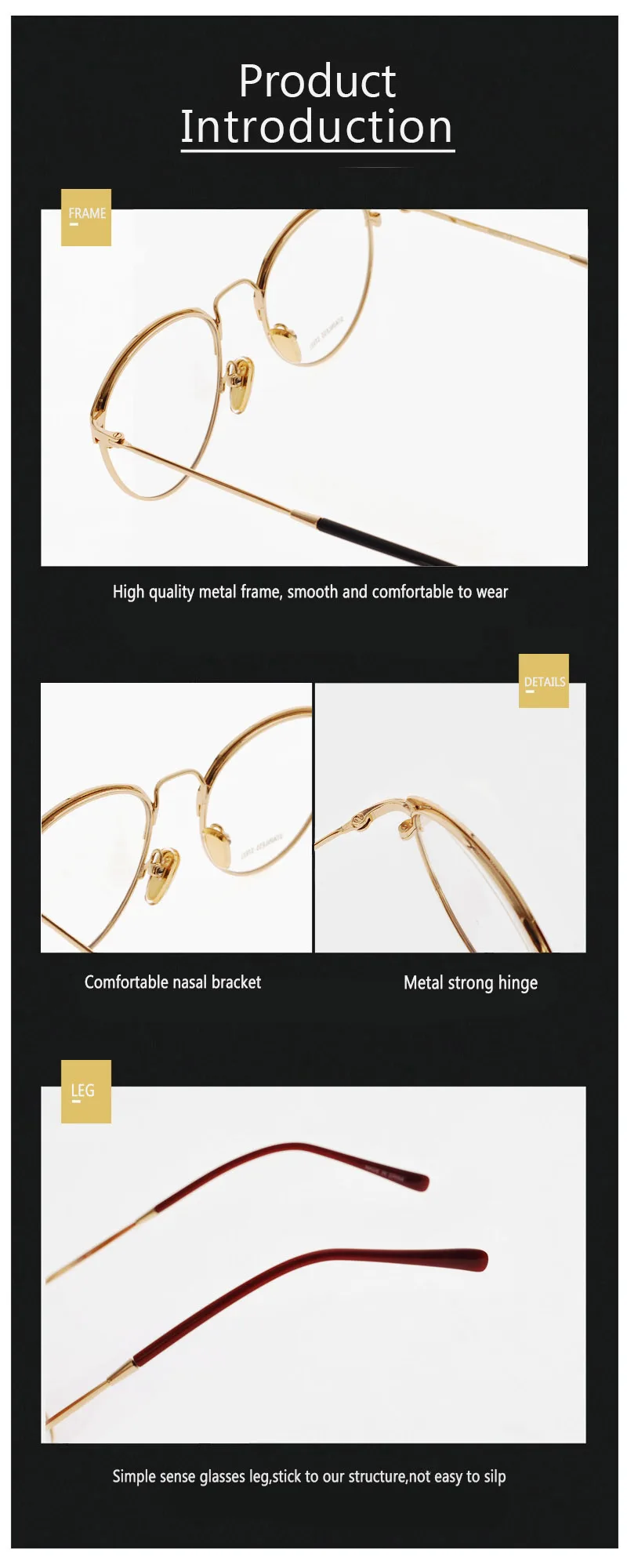 REAL Fashion Optical Glasses Women Glasses Frame Prescription Brand Designer Metal Glasses Myopic Glasses Oval Full Frame Unisex
