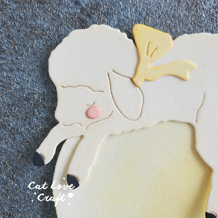 Catlove Sheep 동물 풍선 금속 절단 다이스 Scrapbooking 스텐실 다이 커트 카드 만들기 DIY 공예 2021 새로운 다이 엠보싱