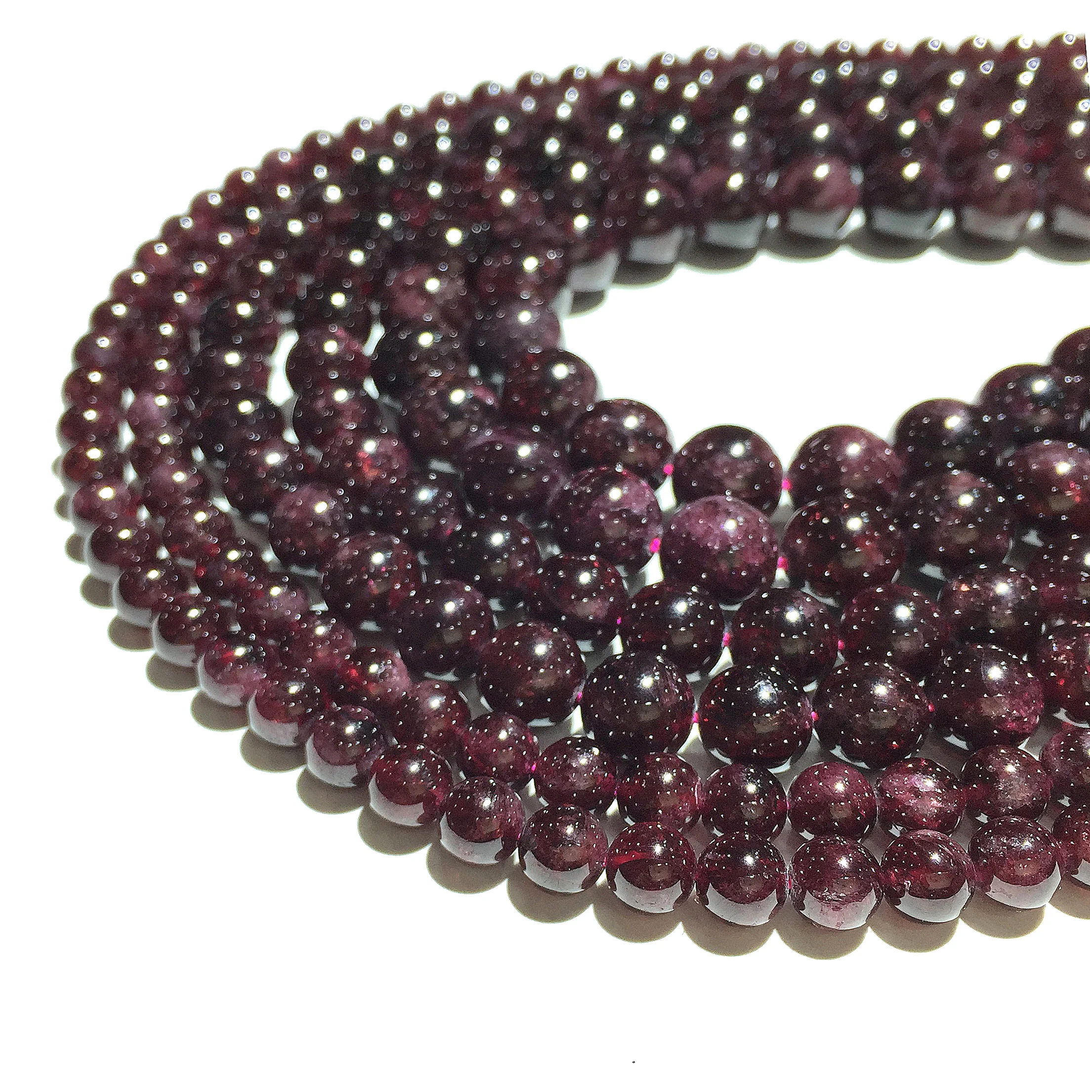 

Natural Dark Red Garnet Beads Round Loose Spacer Bead For Jewelry Making DIY Bracelet Necklace Accessories 4mm 6mm 8mm 10mm 12mm