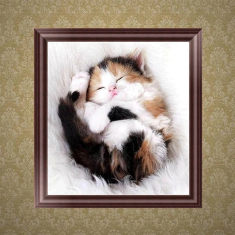 

5D Sleeping Cat Diamond Embroidery Painting Cross Stitch DIY Craft Home Decor