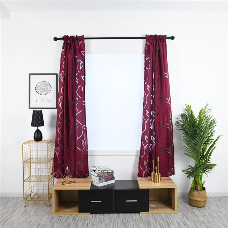 Trees Sheer Curtain Tulle Window Treatment Voile Drape Valance Fabric curtains for bedroom rideaux pour le salon  #4O09 (59)