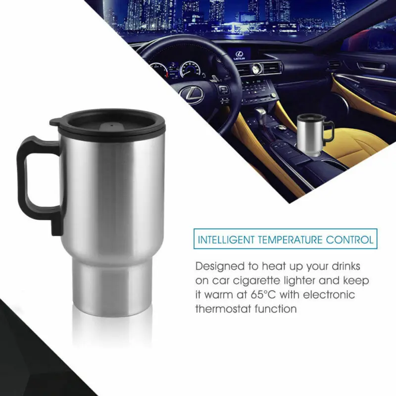 Heated Coffee Mugs, Armor All,Set of 2 for Car & Traveling, 12V (cig.  lighter)