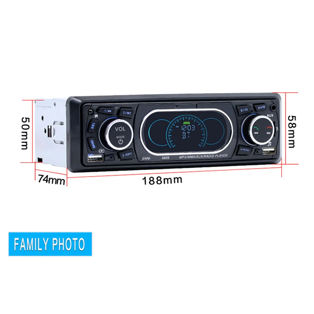 12 В Bluetooth Handsfree MP3-плеер fm-радио беспроводной стерео аудио ресивер TF карта u-диск автомобильное аудио-радио плеер для динамиков