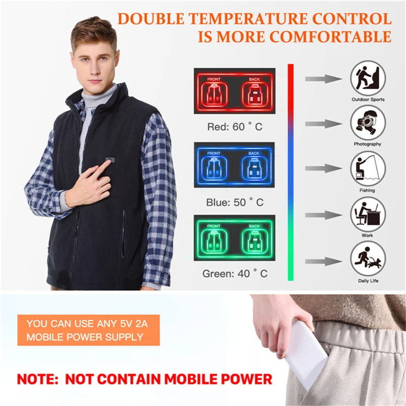 Vinmori Heated Vest Usb Charging 