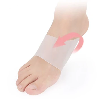 

2pcs Arch Support Bandage Design Plantar Fasciitis Pain Relief Protection Flat Feet Silicone Insoles Ergonomic Shoe Inserts Soft