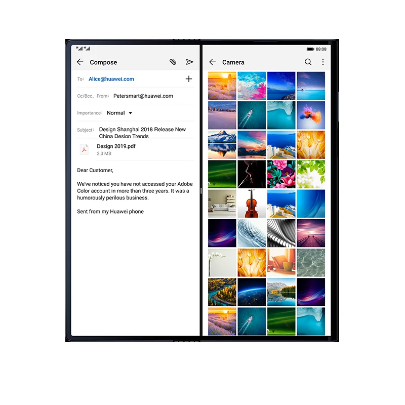 Предпродажа,, huawei mate X, складной экран, смартфон, 6,6 дюймов, тройная камера, 55 Вт, SuperCharge, 5G, мобильный телефон Скидка 600 руб. /. При заказе от 5500 руб. /Промокод: newyear600 / Количест
