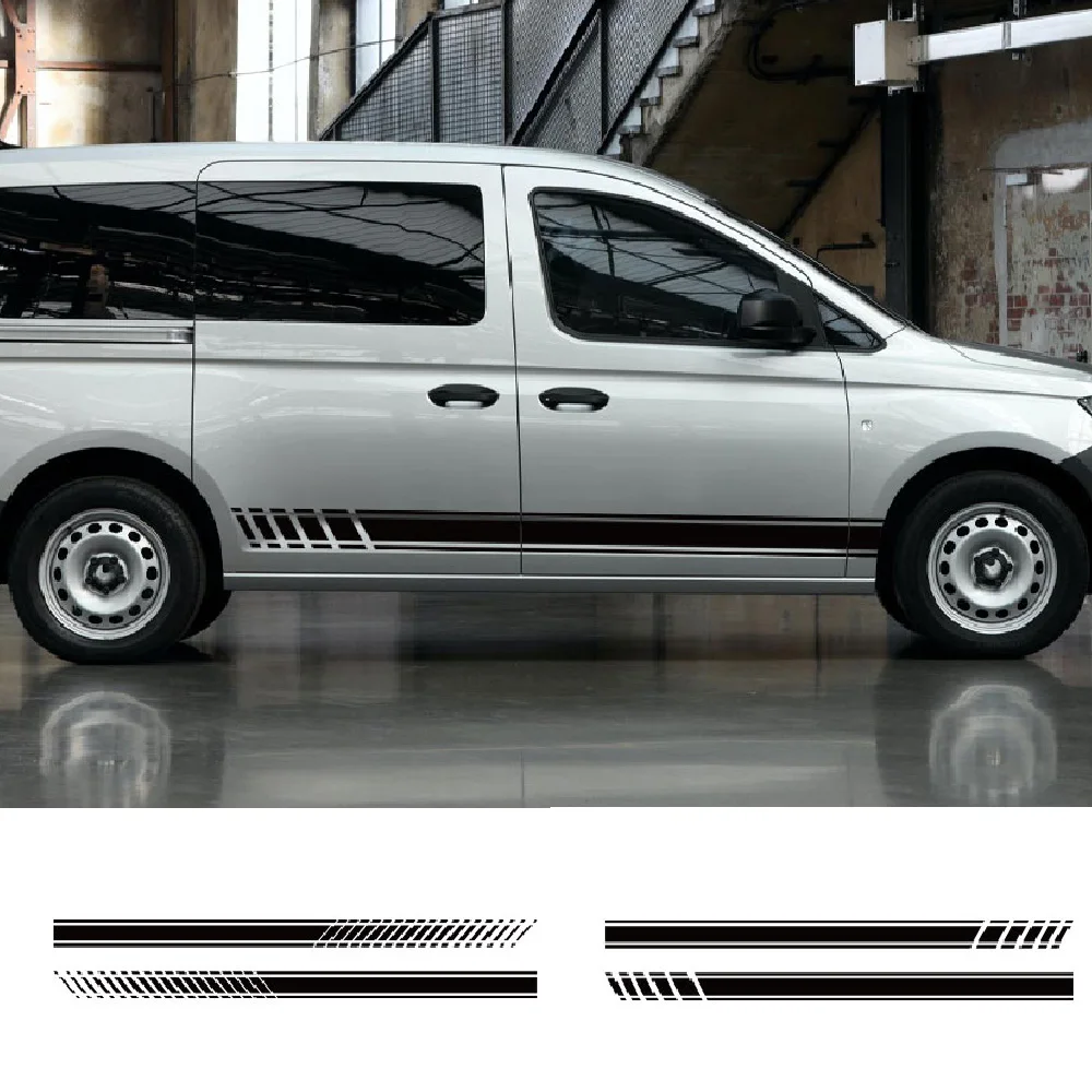 2PCS Car Door Side Stickers For Volkswagen VW Caddy MK1 MK2 MK3 MK4 2 3 4 Maxi Kombi Camper Van Vinyl Decals Tuning Accessories |
