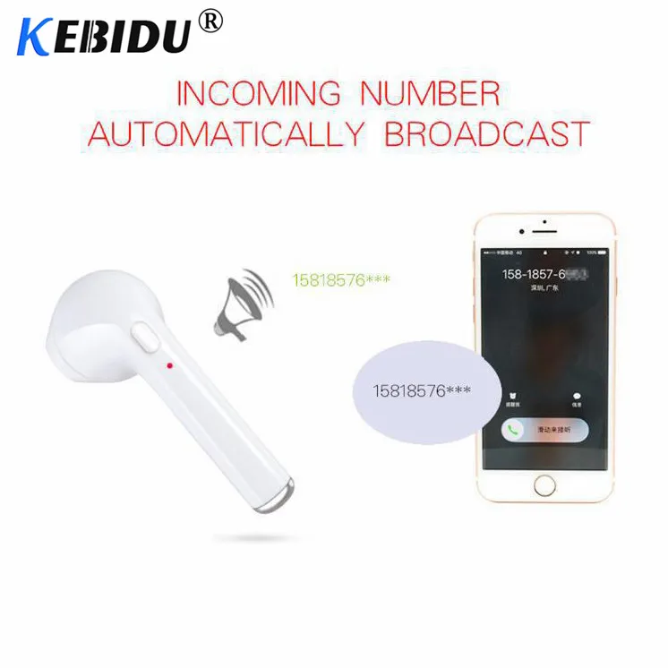 Kebidu беспроводные Bluetooth наушники-вкладыши Наушники-вкладыши гарнитура с микрофоном для телефона iPhone Xiaomi samsung huawei