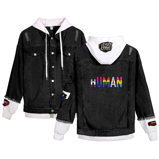 Human Love Wins LGBT 레즈비언 게이 레인보우 데님 자켓