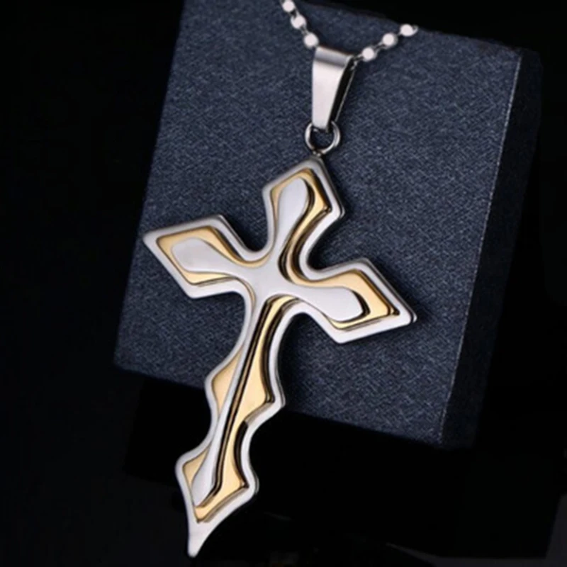 2021 Fashion New Black Rectangle Pendant Necklace Men Trendy Simple Stainless Steel Chain Men Necklace Jewelry Gift