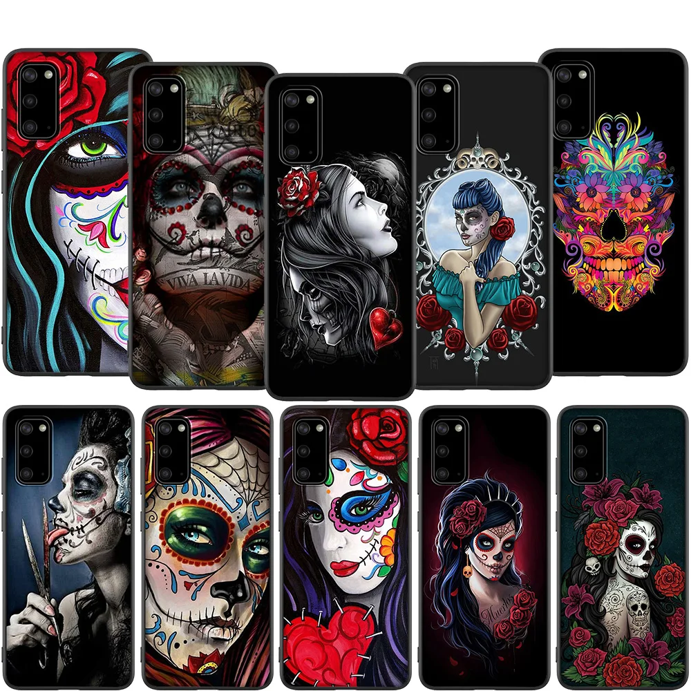 Lavaza мексиканский череп Девушка Мягкий ТПУ чехол для Samsung Note A3 A5 A6 A7 A8 A9 8 9 J6 A10s A20s A30s