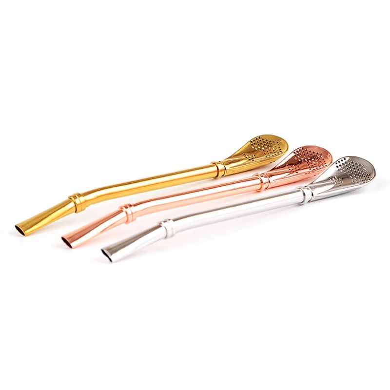 1 шт. Питьевая солома из нержавеющей стали питьевой соломы Ложка Чайный фильтр Чайная соломинки многократного использования чайные инструменты моющиеся Инструменты Открытый Инструменты S3