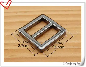 

19 mm 3/4 inch gunmetal strap adjuster rectangle sliders alloy 10pcs U198