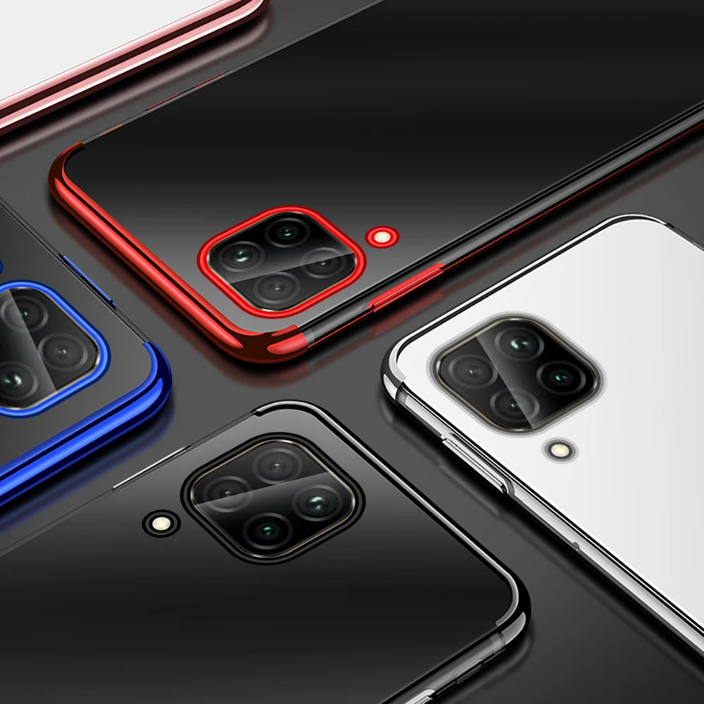 Силиконовый чехол с покрытием для huawei p40 lite p30 pro p20 p10 plus телефона honor 10 20 light 20s 10i 8s 8x