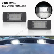 2Pcs LED License Number Plate Light Lamp For Opel Astra J Zafira C Cadillac ATS Escalade ESV Chevy Equinox Malibu Suburban Tahoe