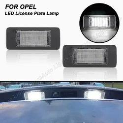 2 pçs led placa de licença lâmpada luz para opel astra j zafira c cadillac ats escalade esv chevy equinox malibu suburban tahoe