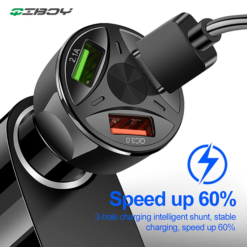 Автомобильное зарядное устройство USB Quick Charge 3 0 4 универсальное 18 Вт Быстрая