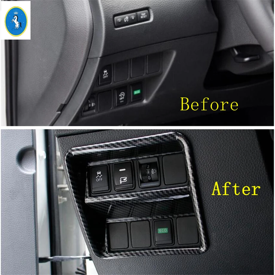 Yimaautotrim авто аксессуары Фары Лампы переключатель кнопка рамка Крышка отделка Подходит для Nissan Rogue T32/X-Trail- ABS