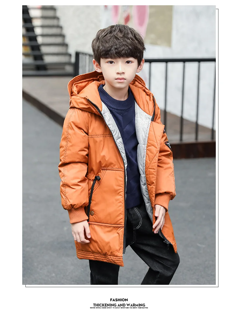 Winter Thicken Windproof Warm Coat for Boys Children Outerwear Kids Clothes Boys Jackets Plus Thick for 4-15 Years Teenager