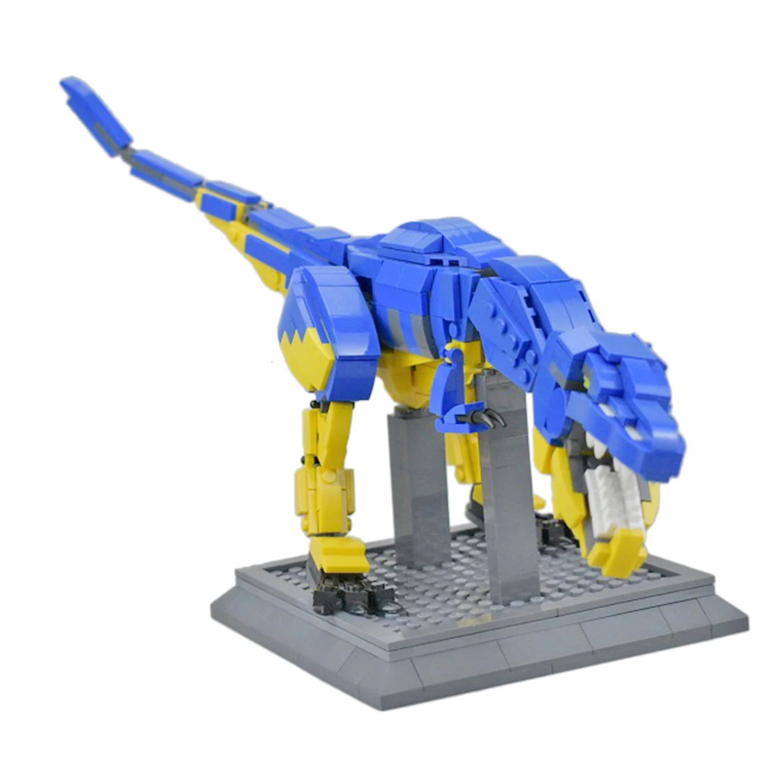 

596Pcs MOC Giant Dinosaur Assembly Model Small Particle Building Blocks Educational Toy Set - Blue