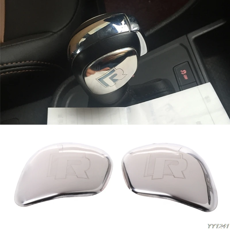 Новинка, ручка переключения передач, боковая крышка, накладка, наклейка для VW Golf MK7 Tiguan Polo Beetle Passat, автомобиль-Стайлинг, 2 шт