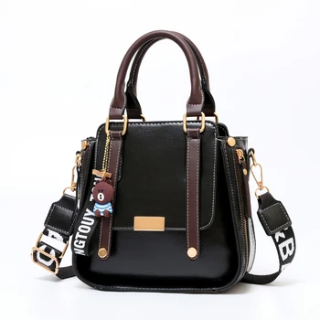 

Top-Handle Women PU Leather Small Phone Handbags Casual Fashion Brand Designer Ladies Shoulder Female Cross body Bags Wide Strap