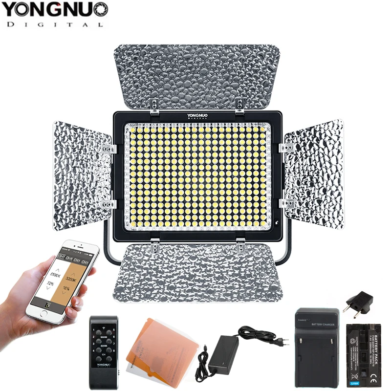 Светодиодная лампа для видеосъемки YONGNUO YN320 фото студия светодиодный Панель видео светильник с поддерживающей подставкой из ТПУ и пластика с высокой Яркость видео светильник для цифровой зеркальной камеры Canon Nikon DSLR Камера - Цвет: YN320 F550 AC