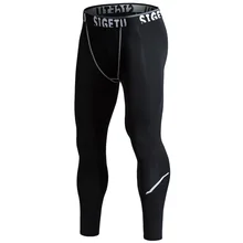 Мужская компрессионная для бега тренировки, колготки, штаны для фитнеса, штаны для спортзала, йоги, Спортивные Леггинсы, спортивная одежда, эластичные штаны