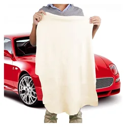 Serviette de nettoyage de voiture en cuir Chamois naturel, 50x70CM, chiffon de lavage à séchage 