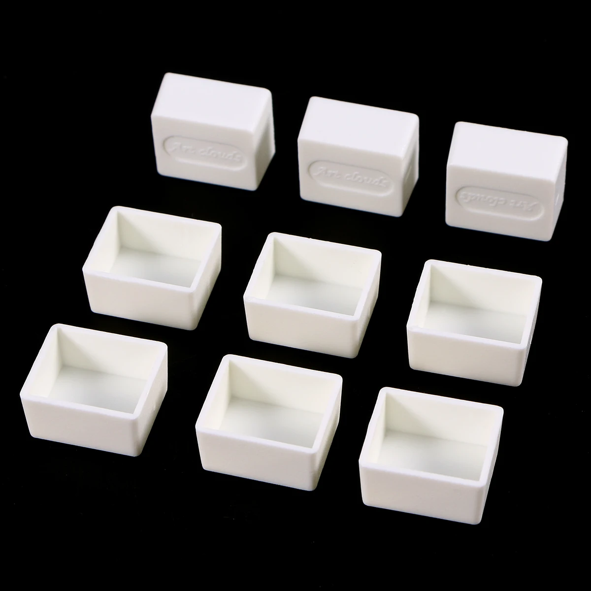 50 шт. пластиковые пустые кастрюли для рисования акварелью|Принадлежности