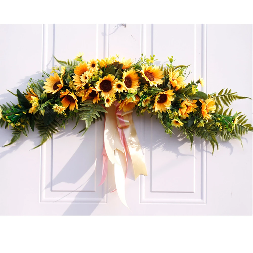 Sunflower Wedding Flower Table flower Garland Swag Favors Back Door Artificial Arch Flowers Arrangement | Свадьбы и торжества