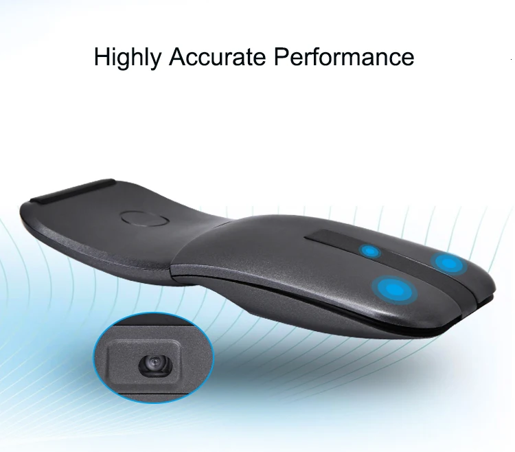 CHYI Touch Roller беспроводная мышь 1000 dpi USB оптическая Складная компьютерная Mause вращающаяся на 360 ° ультра тонкая мышь для microsoft PC
