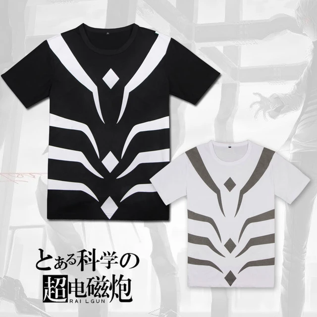 Anime Toaru Kagaku no Railgun Accelerator Cosplay Costume T-shirt Two  Choices