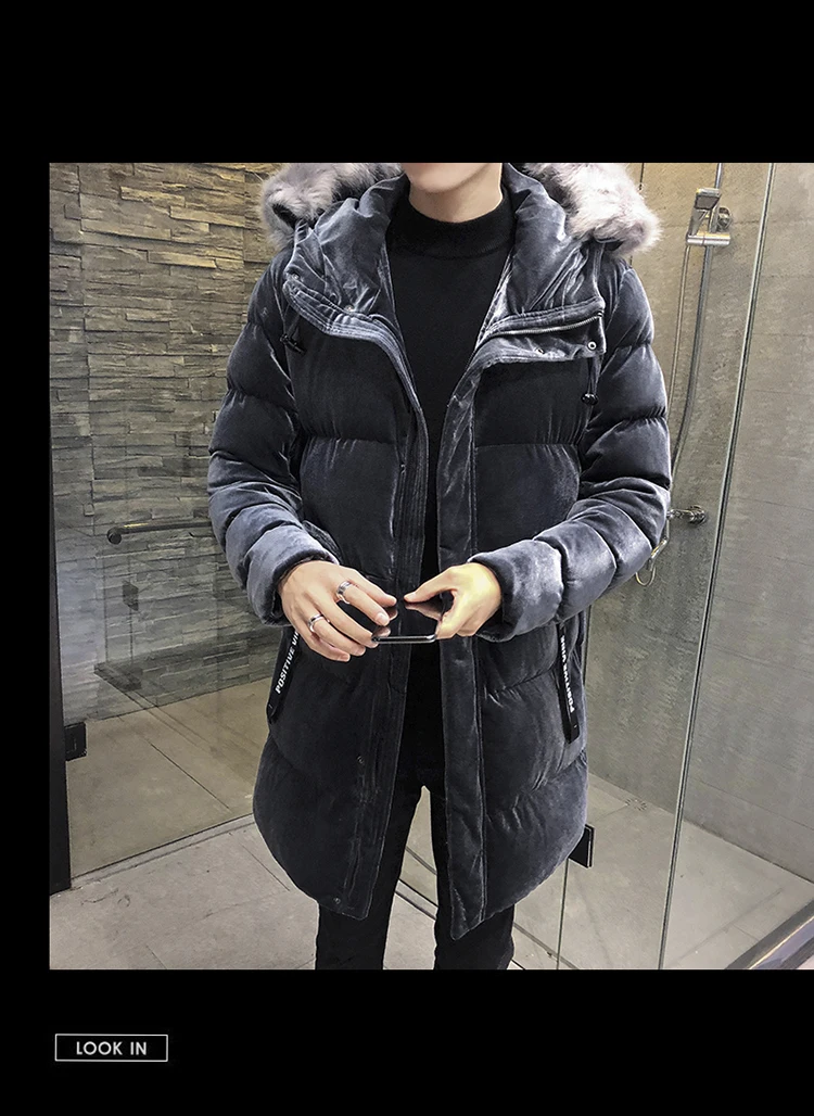 Мужская зимняя теплая куртка X-long, мужская зимняя куртка с капюшоном, толстая парка, верхняя одежда