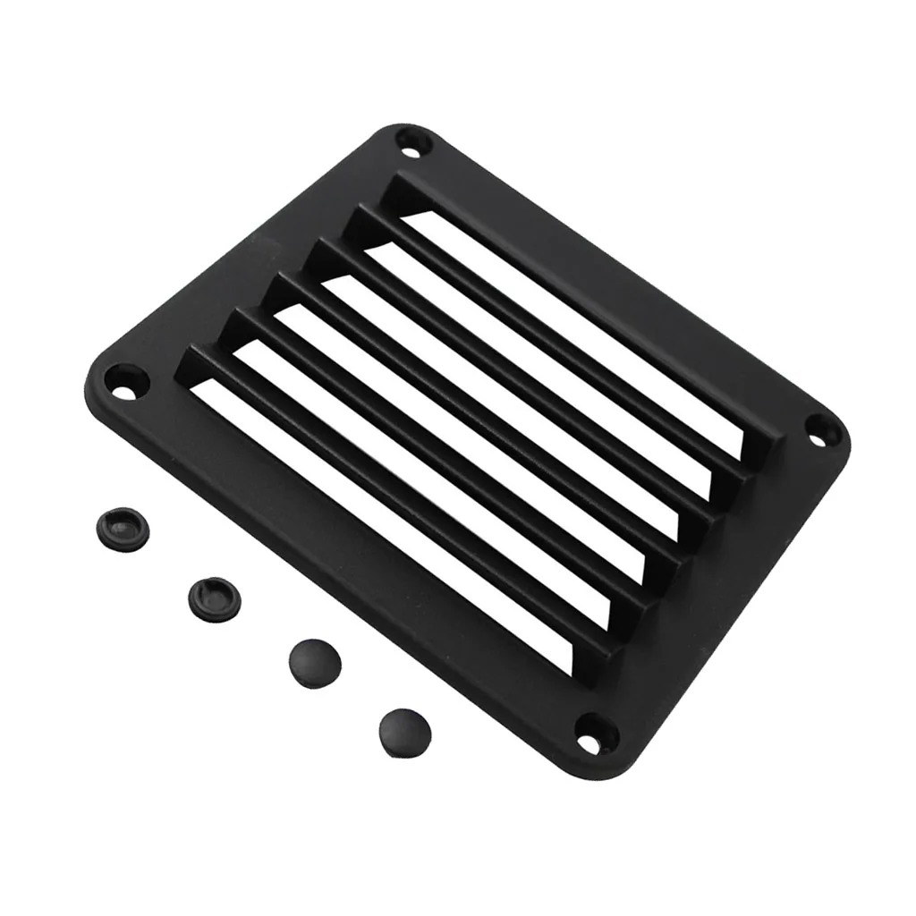 New Louvered Vents Round Hose Hull Air Vent Boat Black 5-1/2'' x 4-7/8'' Boat