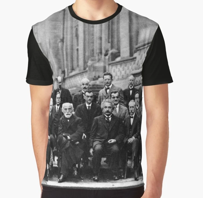 Принт по всему миру 3D женская футболка мужская забавная футболка Fifth Solvay Conference Graphic T-Shirt