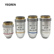 4X/10X/20X//40X/60X/100X Semi-plan Achromatic Objective Lens 195 mm Conjugate Distance for Biological Microscope 160/0.17 45EP 4X/10X/20X//40X/60X/100X Semi-plan Achromatic Objective Lens 195 mm Conjugate Distance for Biological Microscope 160/0.17 45EP