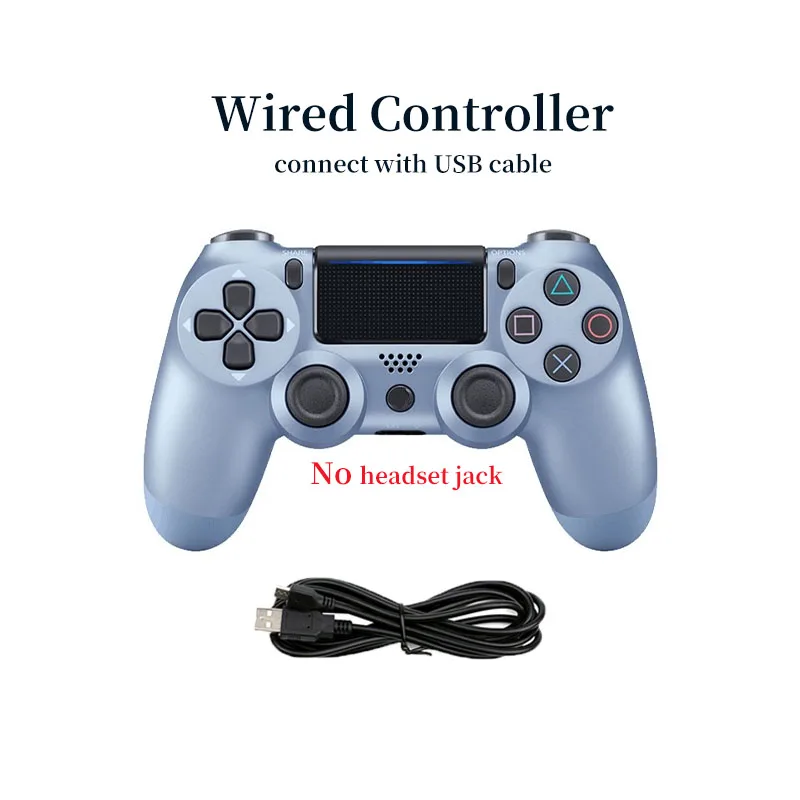 STEEL BLUE TYPE 2 USB проводной контроллер для PS4 Геймпад для Play Station 4 контроллер для Dualshock 4 геймпад для PS4 консоли с двойной вибрацией - Цвет: STEEL BLUE TYPE 2