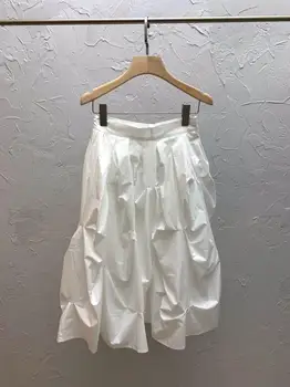 

Women Skirt 2020 Spring and Summer New 3D Three-dimensional Cut Pleated Design Irregular Long Puff Skirt