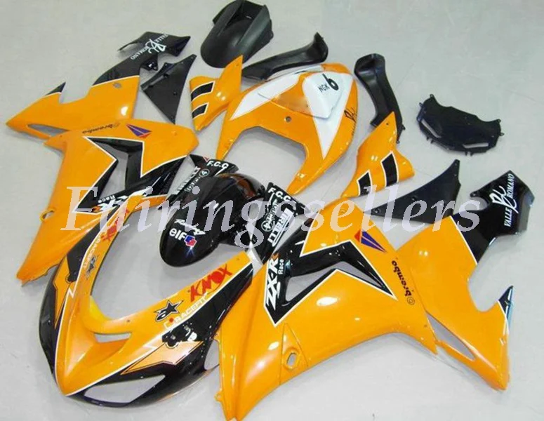 

Injection Mold Motorcycle New ABS Fairings kit Fit For kawasaki Ninja ZX-10R ZX10R 2006 2007 06 07 Custom Orange