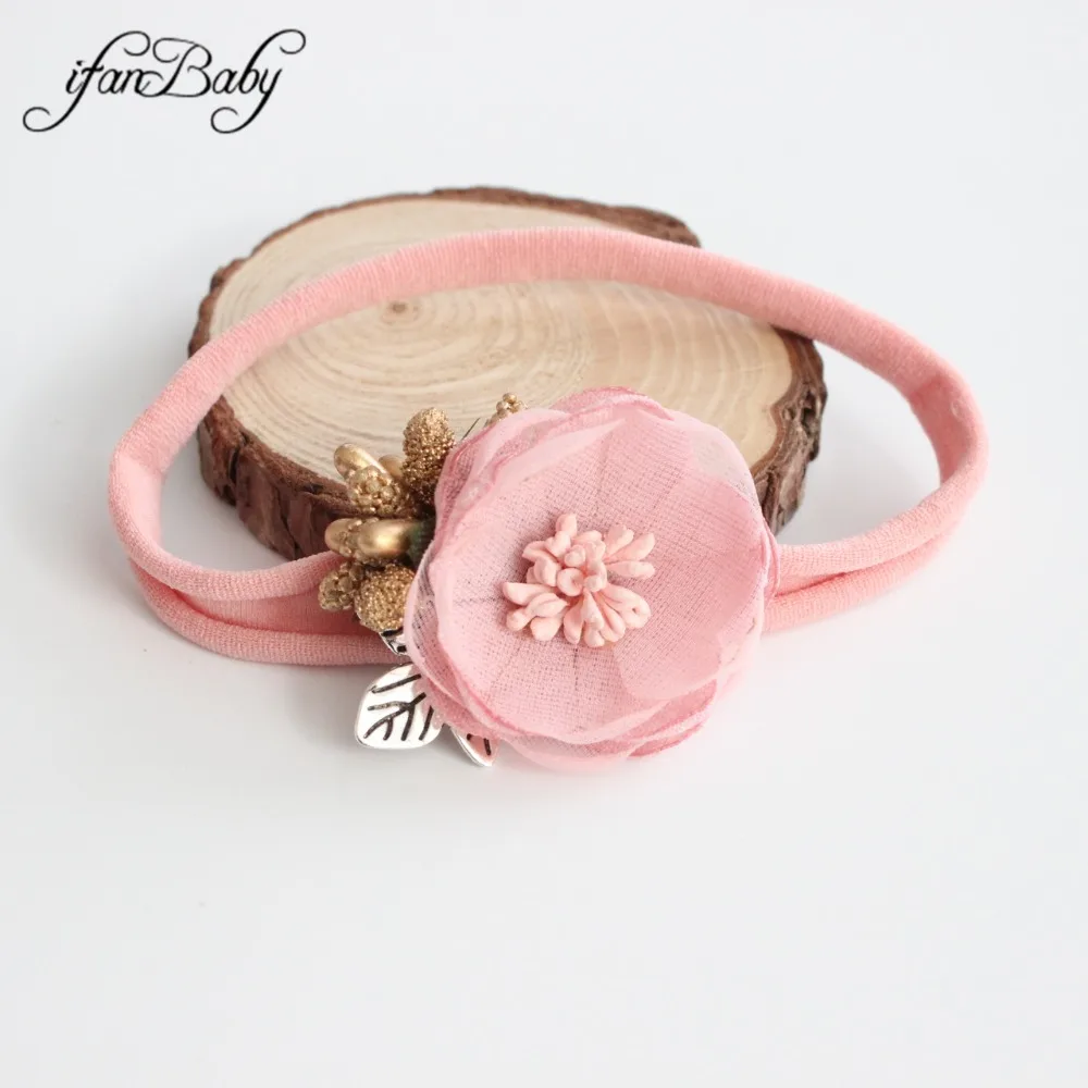 kids nylon headband girl flower headband accessories (7)