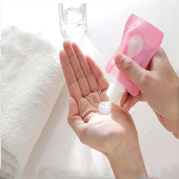 

1Pcs Refillable Box Travel Folding Dispensing Bag Portable Cosmetic Shampoo Lotion Container Tube Squeeze Bottle Accessories