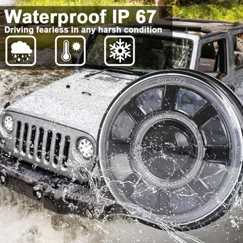 

2020 Newest Round 7Inch LED Headlight for Jeep Wrangler Lada Niva Land Rover Defender Hummer H1 H2